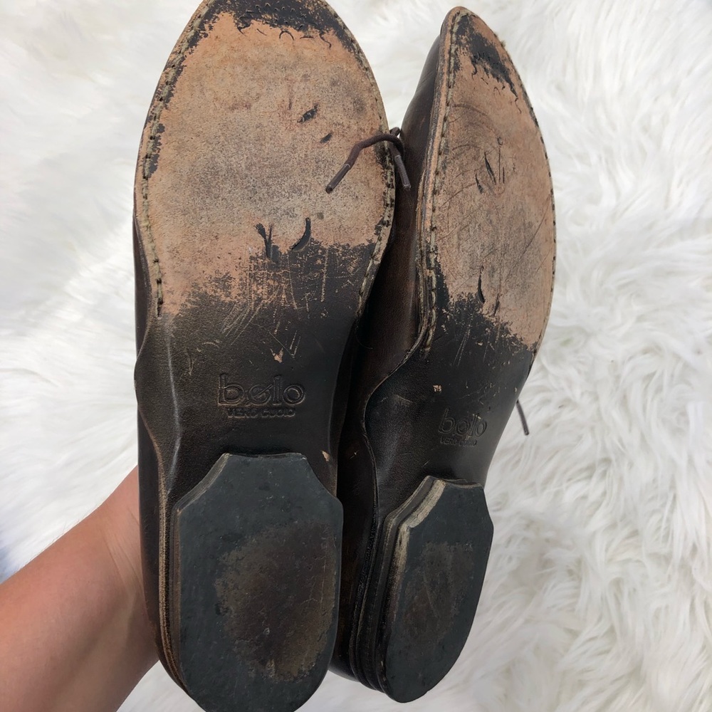 Bølo Brown Leather Lace Up Shoes Size 9 - Picture 5 of 6